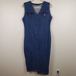Vintage Neutral Zone Denim Dress Size 13/14